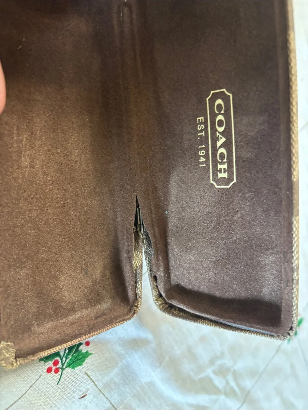 Coach brown patterned